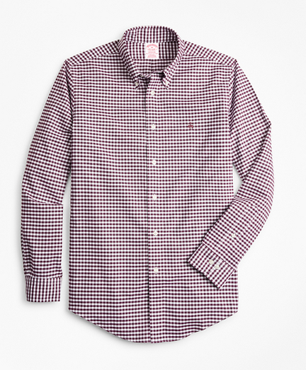 Non-Iron Madison Fit Heathered Gingham Sport Shirt