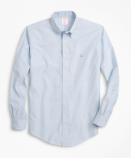 Non-Iron Madison Fit Heathered Stripe Sport Shirt - Brooks Brothers