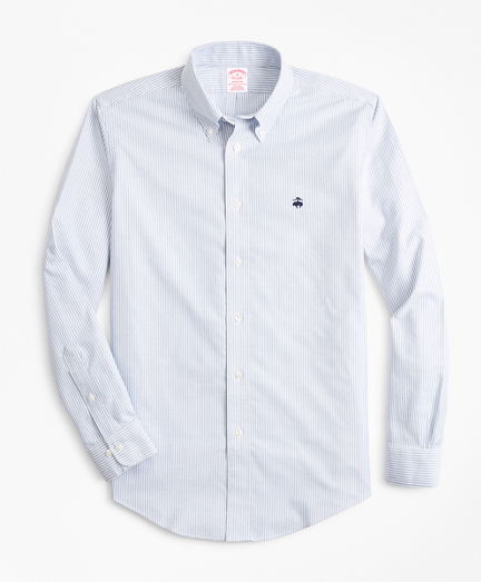 Non-Iron Madison Fit Heathered Stripe Sport Shirt
