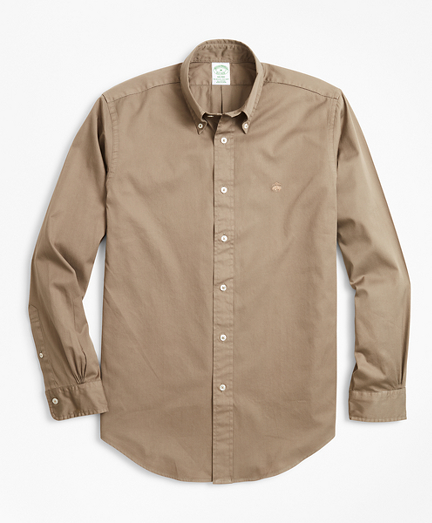Milano Fit Garment-Dyed Twill Sport Shirt