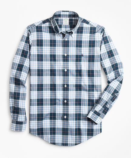 Milano Fit Navy Plaid Zephyr Sport Shirt