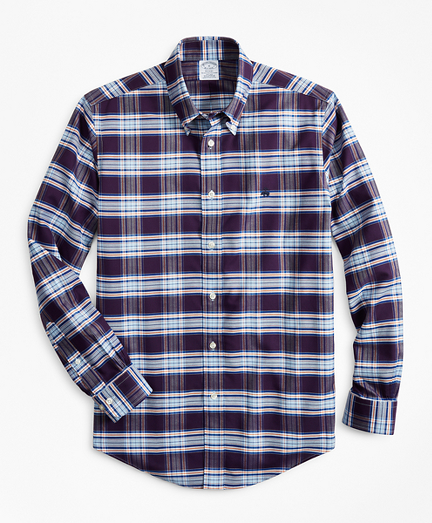 Non-Iron Regent Fit Plaid Sport Shirt