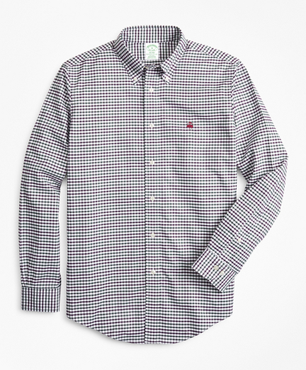 Non-Iron Milano Fit Windowpane Sport Shirt