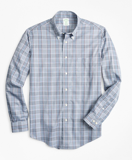 Non-Iron Milano Fit Glen Plaid Sport Shirt