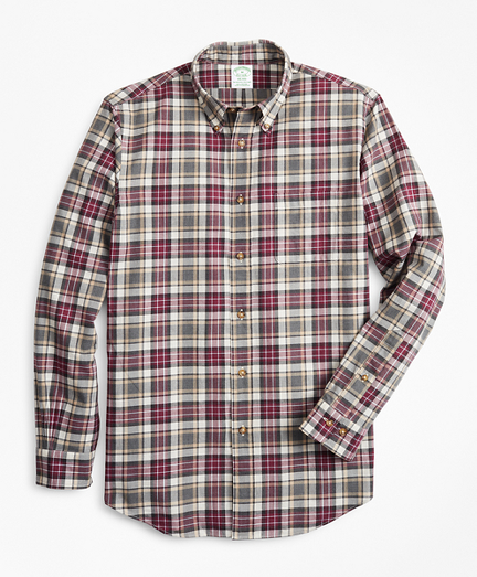 Milano Fit Multi-Plaid Brushed Flannel Sport Shirt