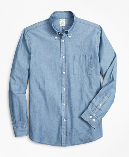 brooks brothers denim shirt