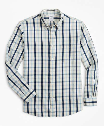 Regent Fitted Sport Shirt, Indigo Multi-Gingham