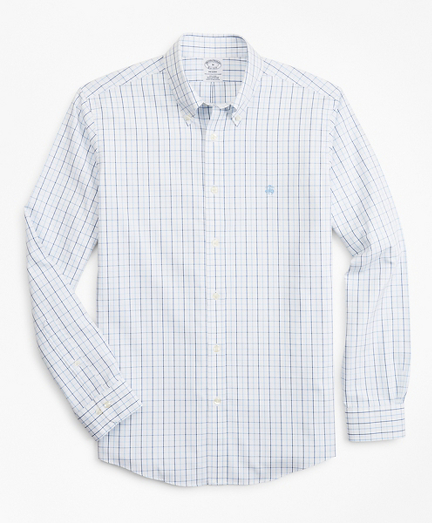Stretch Regent Fitted Sport Shirt, Non-Iron Windowpane
