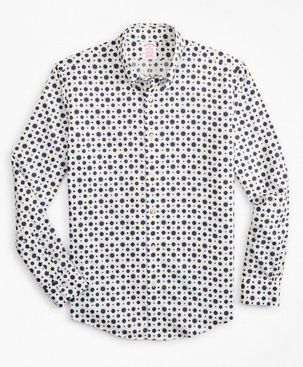 Madison Classic-Fit Sport Shirt, Non-Iron Medallion Print