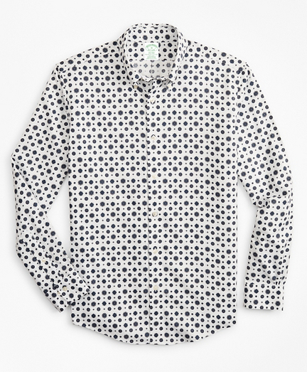 Milano Slim-Fit Sport Shirt, Non-Iron Medallion Print