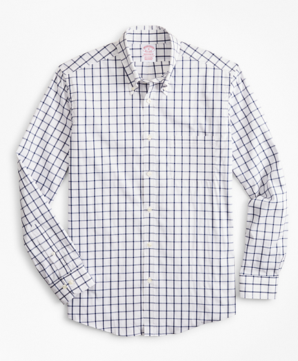 Madison Classic-Fit Sport Shirt, Performance Series with COOLMAX&reg;, Windowpane