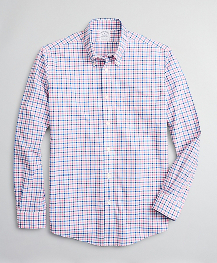 Stretch Regent Fitted Sport Shirt, Non-Iron Windowpane