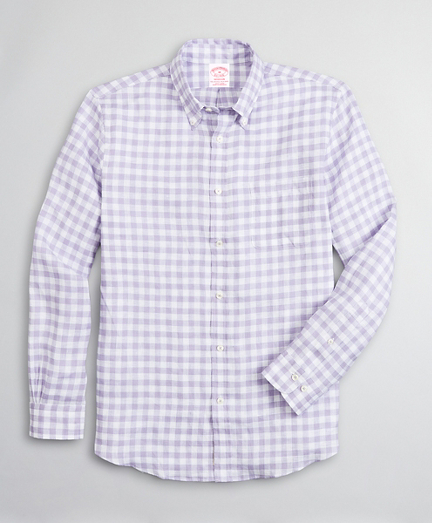 Madison Classic-Fit Sport Shirt, Irish Linen Gingham