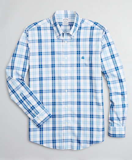 Stretch Regent Fitted Sport Shirt, Non-Iron Check