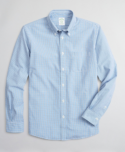 Milano Slim-Fit Sport Shirt, Seersucker Gingham