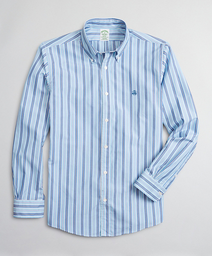 Luxury Collection Milano Slim-Fit Sport Shirt, Button-Down Collar Stripe