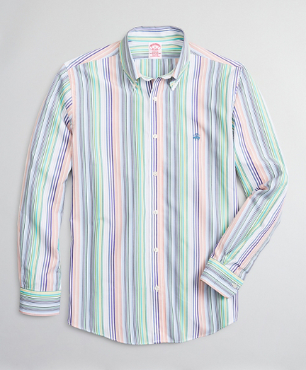 Luxury Collection Madison Classic-Fit Sport Shirt, Button-Down Collar Multi-Stripe