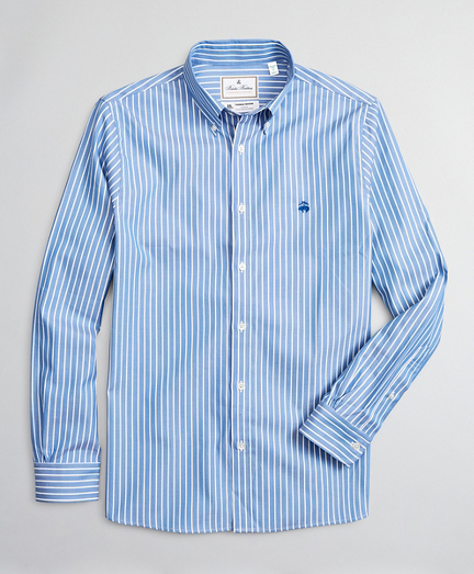 Luxury Collection Milano Slim-Fit Sport Shirt, Button-Down Collar Bold Stripe