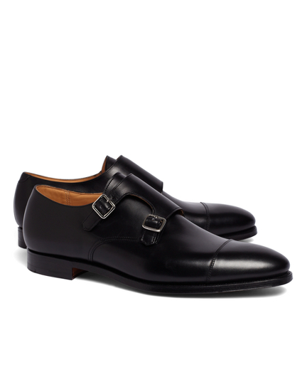 black monk strap boots