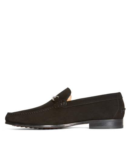 suede buckle loafers