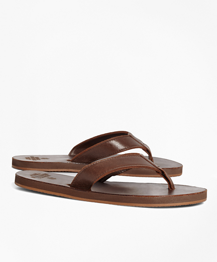 leather flip flops