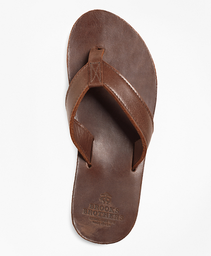 Men's Leather Flip-Flops | Brooks Brothers