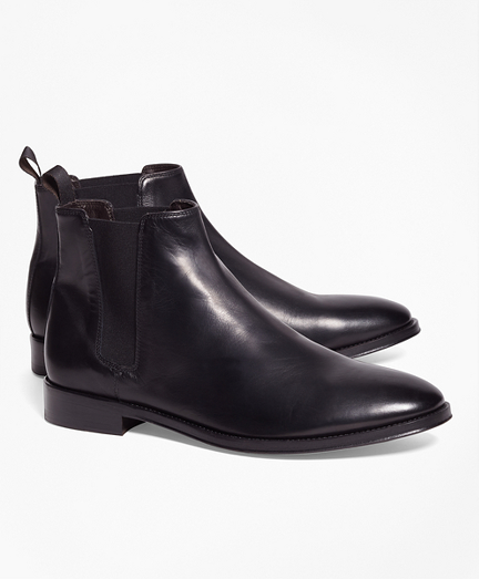 black leather chelsea boot