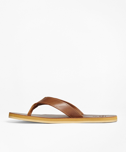 Leather Flip-Flops - Brooks Brothers