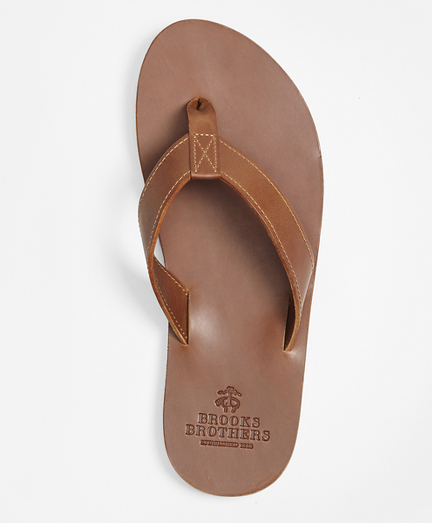 Leather Flip-Flops - Brooks Brothers
