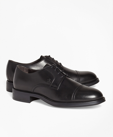 brooks black leather shoes