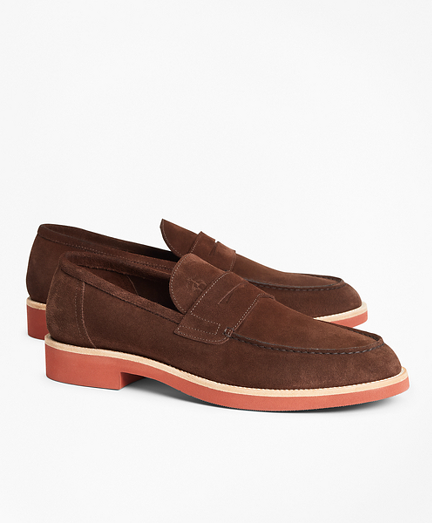 brooks brothers suede loafers