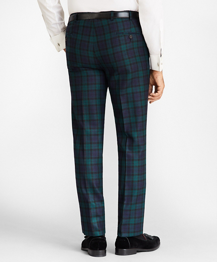 black watch tartan wool trousers