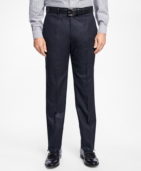 Madison Fit Wool Flannel Trousers Charcoal