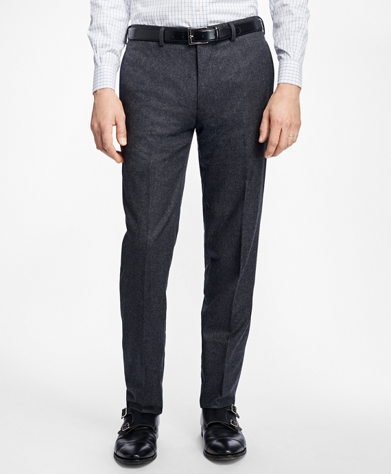Milano Fit Wool Flannel Trousers Grey