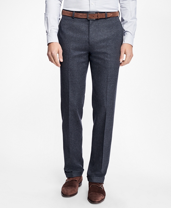 Regent Fit Wool Flannel Trousers Grey