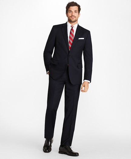 Mens Slim Fit Solid 1818 Suit Brooks Brothers