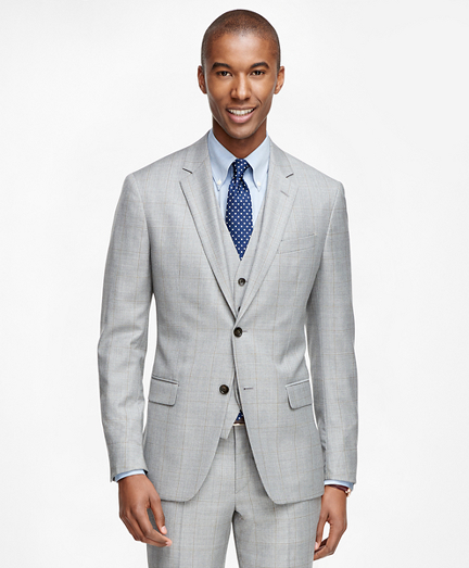Milano Fit Windowpane Three-Piece 1818 Suit