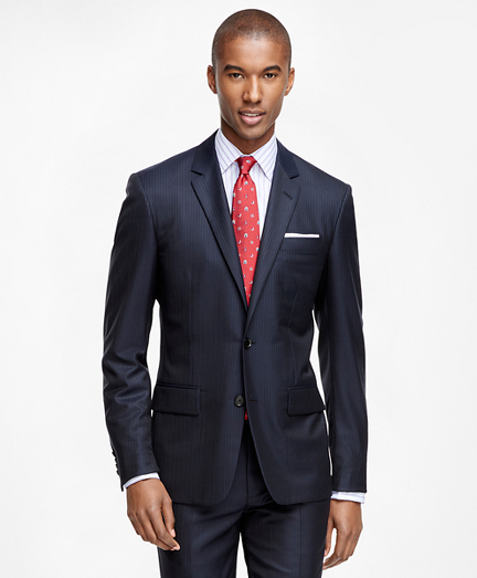 Milano Fit Golden Fleece&reg; Wool Alternating Stripe Suit