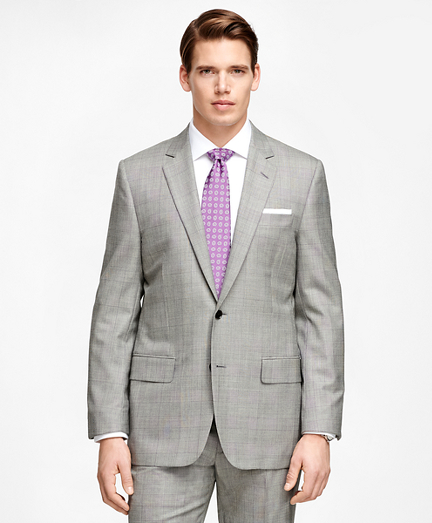 Fitzgerald Fit Golden Fleece&reg; Black and White Plaid Wool Suit