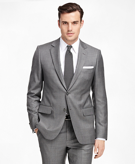 Men's Fitzgerald Fit Saxxon™ Wool Sharkskin 1818 Suit | Brooks Brothers