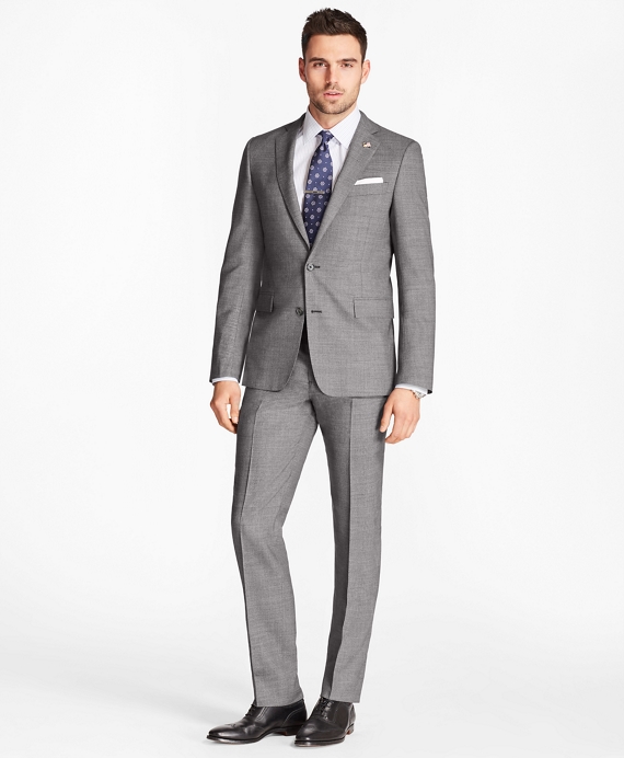 Regent Fit Grey Neat 1818 Suit - Brooks Brothers