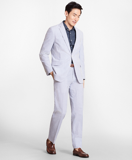 Regent Fit Stripe Seersucker Suit 