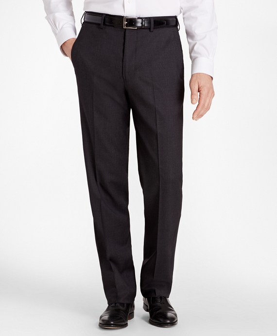 NWT Brooks Brothers Charcoal Gray 100/% Wool Dress Pants Trousers Flat Front