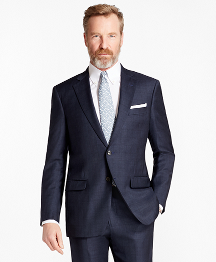 Madison Fit Saxxon&trade; Wool Plaid 1818 Suit