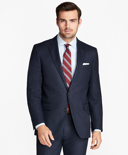 Regent Fit Flannel Stripe 1818 Suit - Brooks Brothers