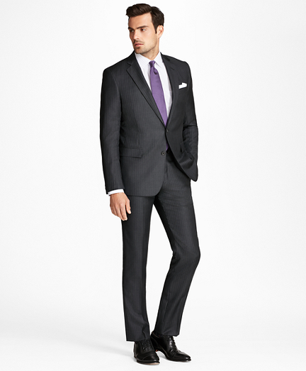 brooks brothers 1818 charcoal suit