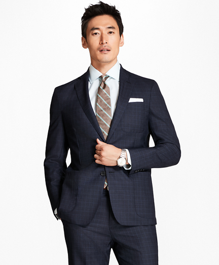 Regent Fit BrooksCloud&trade; Screen Weave with Windowpane 1818 Suit