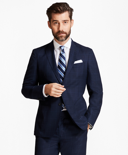 Regent Fit BrooksCloud&trade; Mesh with Multi-Windowpane Suit