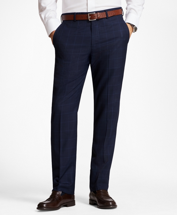 Regent Fit BrooksCloud™ Mesh with Multi-Windowpane Suit - Brooks Brothers