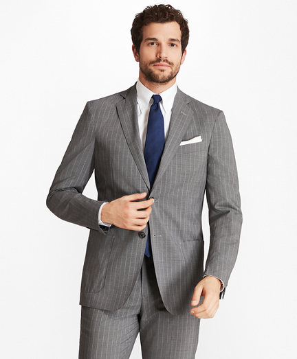 brooks brothers grey suit